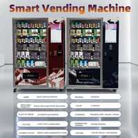 Distributeur automatique de boissons et de snacks en métal, nouveau style, écran tactile LCD, gestion basée sur le cloud, Wi-Fi activé pour les centres commerciaux à fort trafic
