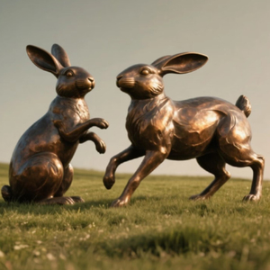 Tùy Chỉnh Bronze Thỏ Tượng Ngoài Trời Hoàng Đạo Điêu Khắc Khắc Đá Động Vật Nghệ Thuật Cho Trong Nhà Và Ngoài Trời Sử Dụng - Product Image 6
