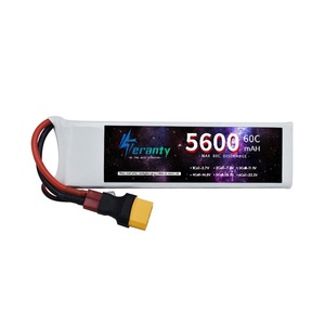 Batería de 7.4V 5600MAH 2S 60C para Auto, Quadcopter, Dron, Avión RC, Barco, Juguetes, con Conector XT60/XT90/T - Product Image 4