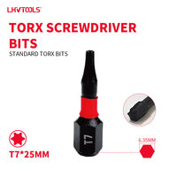 LJ-25a Pasokan Pabrik Mata Obeng Torx Baja Ujung Tunggal Tanpa Lubang 25mm Lapisan Oksida Hitam OEM DIY Perkakas Magnetik Industri Bengkel