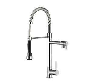 Sanipro खींच-बाहर 304 स्टेनलेस स्टील पीतल ठोकर नई डिजाइन लोकप्रिय कम MOQ फैक्टरी multifunctional रसोई faucets