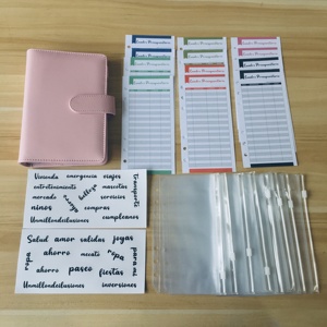 Ensemble Classeur Budgétaire A6 Personnalisé Espagnol, Système de Budget à Enveloppes, Planificateurs Pouvant Ajouter des Feuilles de Budget et Autocollants d'Étiquettes en Espagnol - Product Image 2