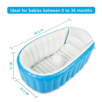 Baignoire gonflable portable pour bébé, baignoire pliable en PVC pour nourrisson avec dossier, bassin de douche pour nouveau-né pour la maison et les voyages