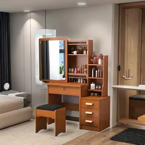 <span class=keywords><strong>Coiffeuse</strong></span> de chambre à coucher minimaliste moderne armoire de <span class=keywords><strong>rangement</strong></span> multifonctionnelle en bois éclairé Internet populaire pour les petites chambres - Product Image 5