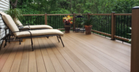 Linyuanwai Vente en gros de terrasses en bois composite Wpc d'extérieur en bois plastique revêtement de sol modulaire de terrasses panneaux composites