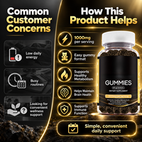 Offre Spéciale : Gummies Végétales aux Herbes Shilajit 8-en-1 avec Ginseng Panax et Rhodiola pour l'Énergie Quotidienne des Hommes – Complément Alimentaire OEM & ODM