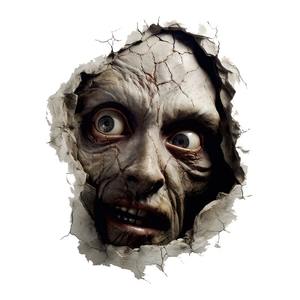Pegatina de Pared 3D de Halloween con Monstruo Zombi de Ojos Rojos, Pegatina Autoadhesiva de Horror para Casa Embrujada, Decoración de Pared Terrorífica - Product Image 1