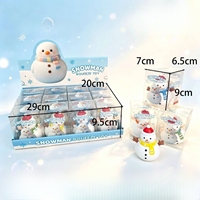 En stock Jouet anti-stress à presser en forme de blocs de construction de Noël, sonore et croquant, boule artisanale à rebond lent
