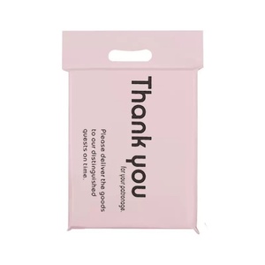 Small Business Packing Supplies Wholesale Plastic Custom logo pink Mailing Bags for Packaging Poly Mailing Bag with Handle - Product Image 2