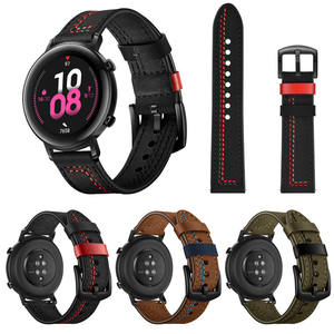 <span class=keywords><strong>Bracelet</strong></span> en cuir véritable 20mm 22mm pour <span class=keywords><strong>Samsung</strong></span> Galaxy <span class=keywords><strong>Bracelet</strong></span> de montre Active <span class=keywords><strong>2</strong></span> <span class=keywords><strong>Gear</strong></span> S2 S3 42mm 46mm, <span class=keywords><strong>Bracelet</strong></span> pour Huawei Watch GT <span class=keywords><strong>2</strong></span> - Product Image 2