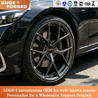 Jantes forgées GUDE 5x112 5x120 personnalisées, finition Black Diamond Platinum pour Porsche 911, BMW M2, E92, E81, F80, Audi R8, jantes de 18 à 22 pouces