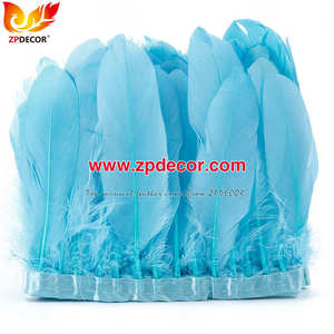 Zpdecor Usine En Gros Stock Oie Verte Nagoire Plume Garniture Frange pour Miami et Bahams Jankanoo Carnaval - Product Image 5