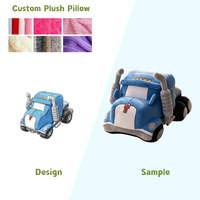 Jouet en peluche camion de pompiers personnalisé, design de véhicule ODM, peluche de voiture douce pour bébé et enfant, cadeau d'anniversaire
