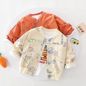 Conjunto de Primavera para Bebê Novo, <span class=keywords><strong>1</strong></span>-4 Anos, Menino, Três Peças, Roupas de Primavera e Outono com Estampa de Desenho Animado - Product Image 6