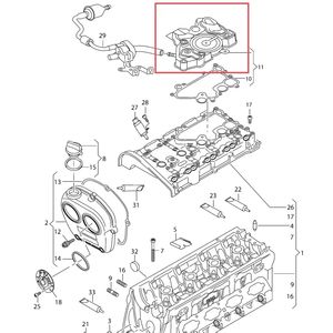 ตัวแยกน้ำมันเครื่อง 06K103495BM / AA / AG / AT / P สำหรับรถยนต์ Volkswagen Tiguan Sharan Arteon Golf Audi A3 Q3 S3 TT TTS ปี 2015-2019 - Product Image 5