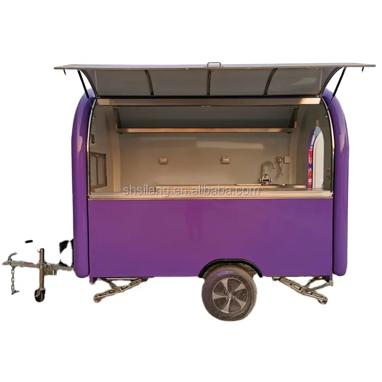 مقطورة بيتزا قابلة للطي من سيلانج شاحنة متنقلة للبيع تصميم فريد للوجبات السريعة c