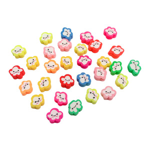 Tranches de poterie en argile souple 10MM perforées, perles colorées, accessoires de décoration, fournitures pour <span class=keywords><strong>la</strong></span> fabrication de bracelets, forme irrégulière - Product Image 6