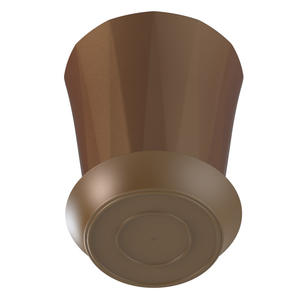 Maceta de plástico elegante F191L con platillo Patrón triangular de alto brillo para hoteles y bodas - Product Image 4
