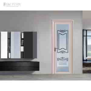 Fuson 2025 סגנונות מודרניים מותאמים אישית הביתה אלומיניום כפול נדנדה דלת casement צרפתית עם גריל - Product Image 2