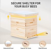 10 Rahmen Langs troth Bienenstock gemalt Massivholz Bienen halter Starter Kit Super Bee Brood Box 2 Schichten Kompletter Bienenstock