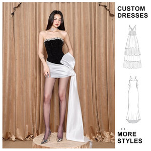 <span class=keywords><strong>ชุด</strong></span><span class=keywords><strong>ราตรี</strong></span>หรูหราประดับคริสตัล สายเดี่ยวทรงเอ็มไพร์ สำหรับงานเลี้ยงวันเกิด งานอีเวนต์  คุณภาพสูง รับผลิตตามสั่ง ขายส่ง - Product Image 1