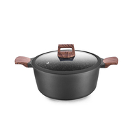Ensemble de casseroles et poêles antiadhésives en marbre avec couvercle en silicone DSFOM 8522 vente directe d'usine