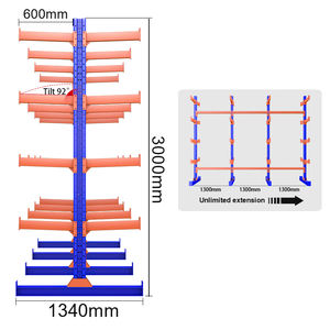 Estante de almacenamiento en voladizo Sistema de estantería en voladizo de servicio pesado Sistema de estantería en voladizo de acero - Product Image 3