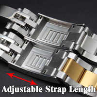 Bracelet de Montre OEM à Maillons Vissés en Acier Inoxydable 316L pour ROLEX Daytona Water Ghost GMT et Submariner