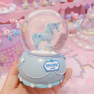 Globes de neige <span class=keywords><strong>licorne</strong></span> en cristal, boîte à musique en verre, 8*12cm, pour la maison, le bureau, un café, décoration, cadeaux de noël pour la saint-valentin, 1 pièce - Product Image 3