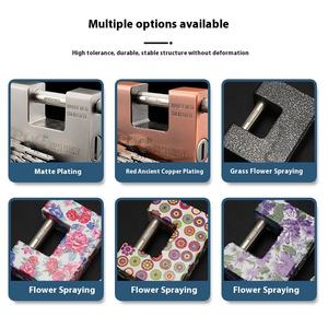 Candado de alta calidad al por mayor cilindro de cerradura Rectangular de cobre completo llave de ordenador de acero inoxidable candado antirrobo grueso 84mm - Product Image 5