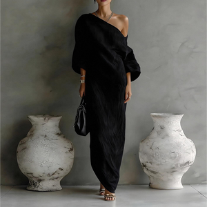 Abito Lungo Casual Monospalla Personalizzato ODM per Donna, <span class=keywords><strong>Stile</strong></span> Vacanza, per Spiaggia, Vacanze, Estate e Uso Quotidiano - Product Image 3