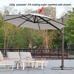 Parasol d'extérieur moderne pliable en aluminium de 1,5 m² pour hôtel, piscine, patio et café - Imperméable DC-UM-107 3x3m - Parasol romain carré - Product Image 3