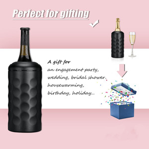 Reekoos paslanmaz çelik şarap şişesi soğutucu çift duvarlı yalıtımlı Chiller tutucu için kırmızı beyaz şampanya seyahat hediyesi - Product Image 2