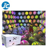 Le plus récent jeu de projecteur de sol interactif magique 3D jeu de saut interactif de sphère rebondissante colorée pour parc d'attractions