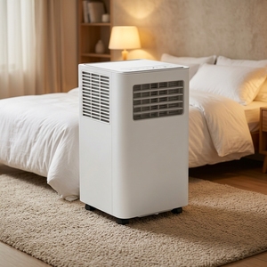 Climatiseur mobile 12000 BTU, faible bruit, économie d'énergie, refroidissement et chauffage, climatiseur portable avec roues pour salon - Product Image 1
