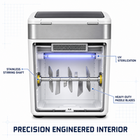 Composteur de cuisine électrique en acier inoxydable 5 kg, technologie silencieuse à faible consommation d'énergie pour usage domestique et commercial