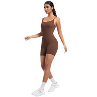 Nouvelle combinaison de yoga pour femme effet seconde peau, style transfrontalier Europe-Amérique, pour la danse, la course et le fitness – Moulante, respirante, sans manches, en nylon