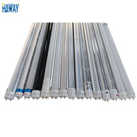 Tube LED T8 en aluminium PC G13 à base rotative, 220 V CA, simple ou double face, 1,2 m, 18 W, 6 000 K, pour éclairage intérieur