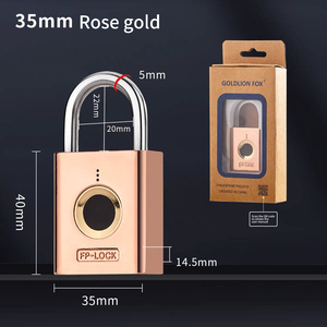 Candado inteligente a prueba de agua antirrobo alarma contraseña desbloqueo de huellas dactilares candado - Product Image 5