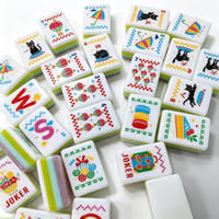 Table de Mahjong de Luxe Moderne - Design Oriental Oiseau Dragon Bambou - Jeu pour 4 Joueurs - Tuiles en Acrylique Écologiques et Durables pour le Divertissement