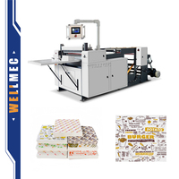 Machine automatique de découpe transversale de papier kraft en rouleaux pour emballage de sandwichs et hamburgers