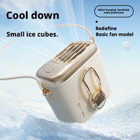 Ventilateur portable rechargeable USB 4000 mAh, à suspendre à la taille, ventilateur de table personnel, mini ventilateur de refroidissement avec lumière pour l'extérieur