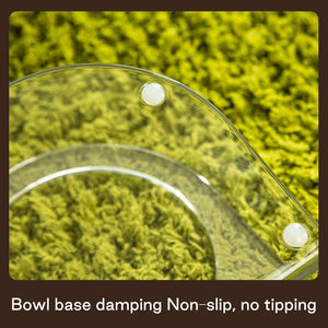 ANYA Logotipo Personalizado <span class=keywords><strong>Pet</strong></span> Tigela Transparente para Gatos e Cães <span class=keywords><strong>Pet</strong></span> Water <span class=keywords><strong>Bowl</strong></span> Double Bowls Suprimentos Único Double <span class=keywords><strong>Bowl</strong></span> Set Com Suporte - Product Image 4