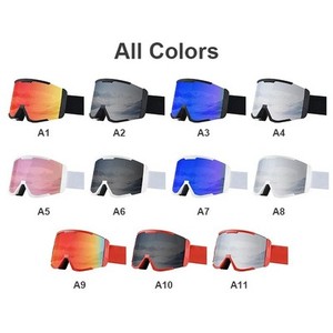 Vente en gros de lunettes de ski multicolores pour enfants, vision large, verres clairs, avec logo personnalisable - Product Image 1