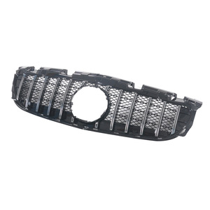 Rejilla de malla para Mercedes-Benz Clase SLC R172 GT, embellecedor negro plateado de plástico ABS para parachoques - Product Image 1