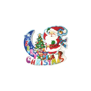 Wholesale Cheap Hot Sale Christmas Santa Claus Fridge Magnet Custom Fridge Magnetic Sticker Decal Souvenir