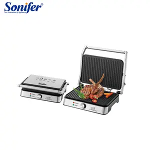 SF-6172 Sonifer all'ingrosso 1800w interno non bastone su due lati riscaldamento barbecue a contatto grill elettrico