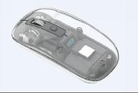 Ratón Inalámbrico para Juegos de 2.4G y Ratón Bluetooth Combinados, Estilo Mecánico, DPI Ajustable, Luces RGB, Ratón Transparente para Computadora