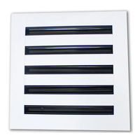 Pièces de systèmes CVC VANORM 10x8 Grille d'aération rectangulaire moderne en alliage d'aluminium pour climatiseur, 4 fentes, grille d'aération linéaire, loquet à levier à angle de lame de 45°