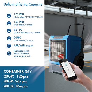 Dehumidifier Basement Terbaik dengan Teknologi R32 LGR Komersial Baru 175 Pints untuk Pemulihan Kerusakan Akibat Air - Product Image 2